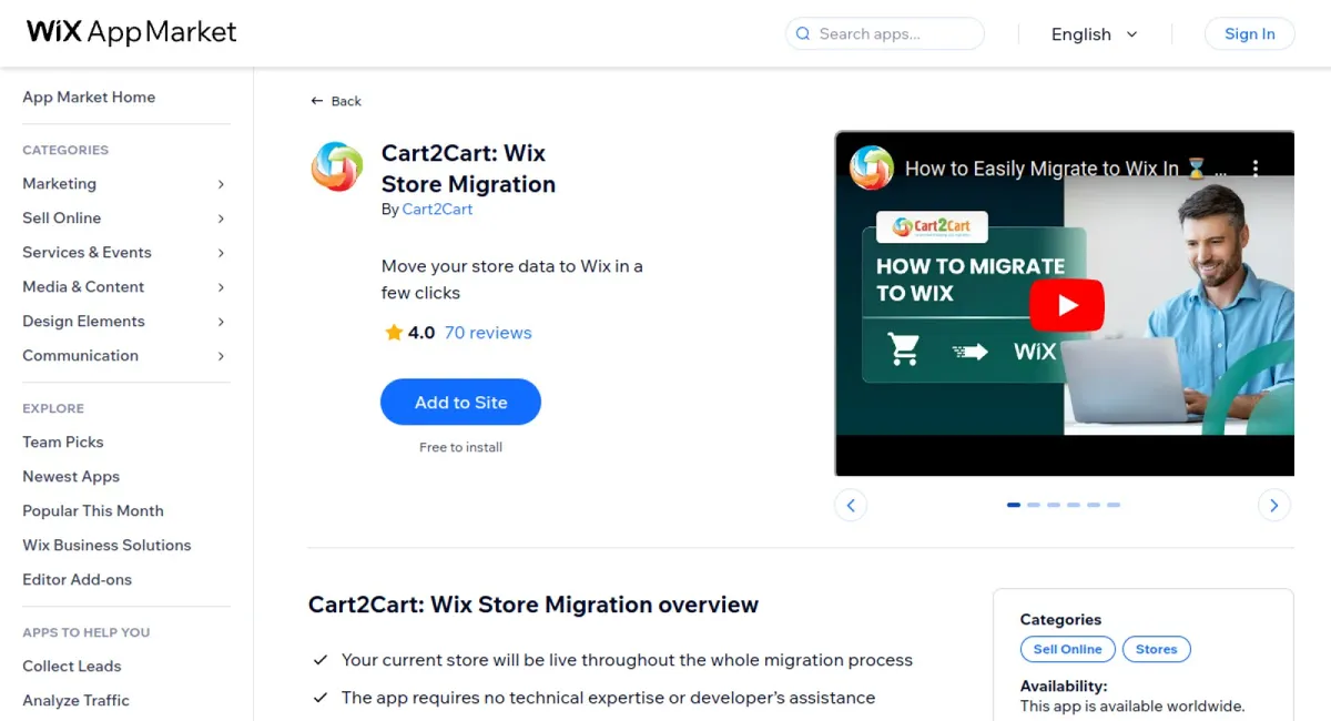 Cart2Cart: Wix Store Migration cover