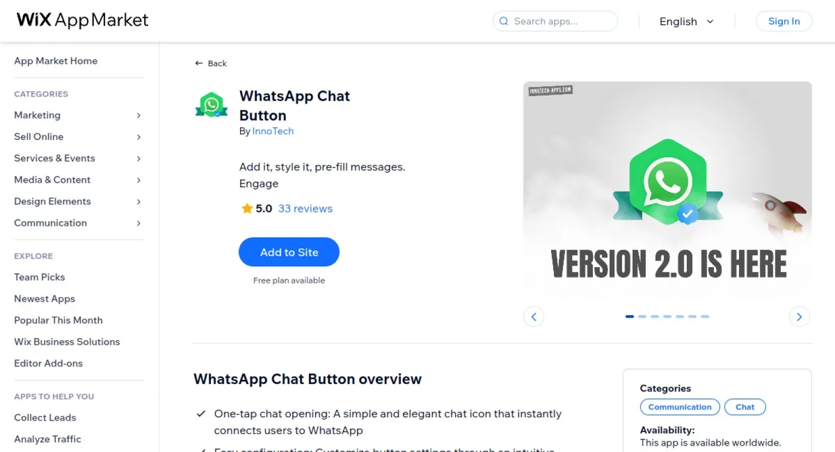 WhatsApp Chat Button cover