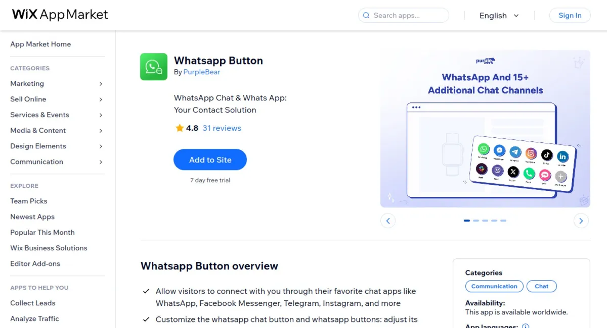 Whatsapp Button cover