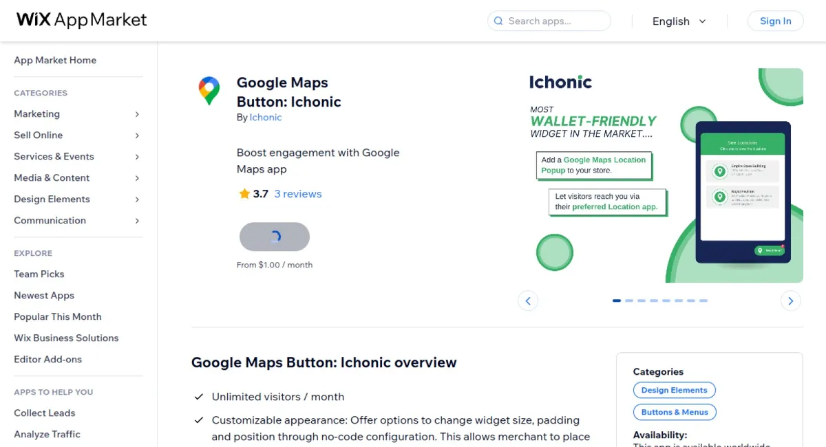 Google Maps Button: Ichonic cover