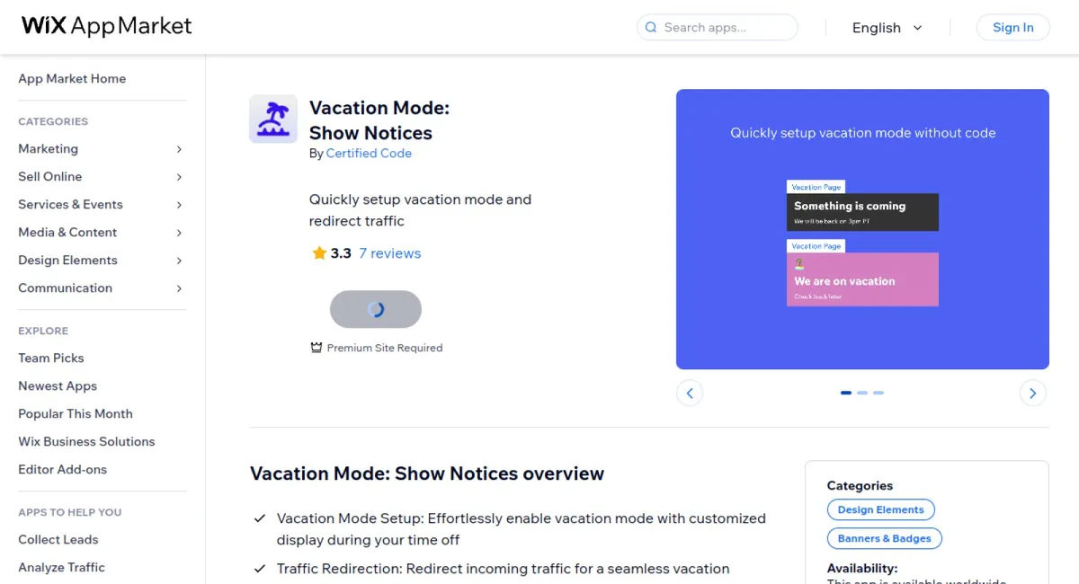 Vacation Mode: Show Notices cover