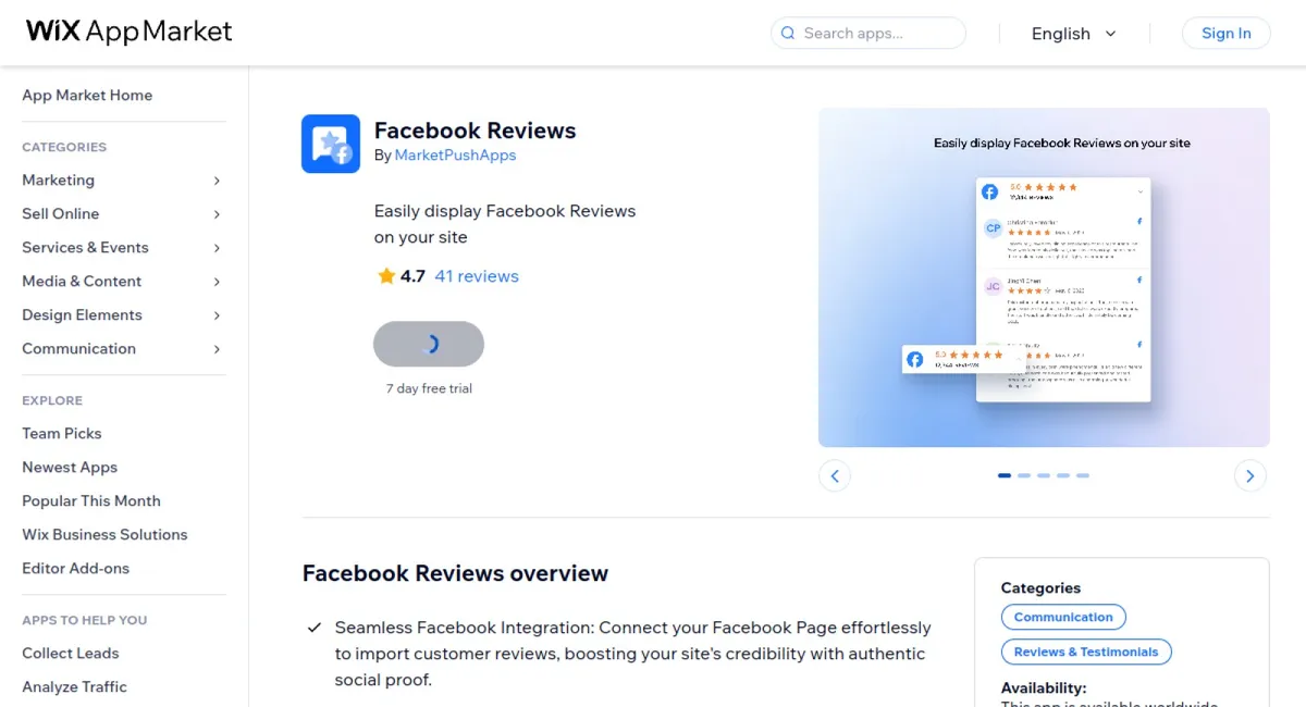 Facebook Reviews cover