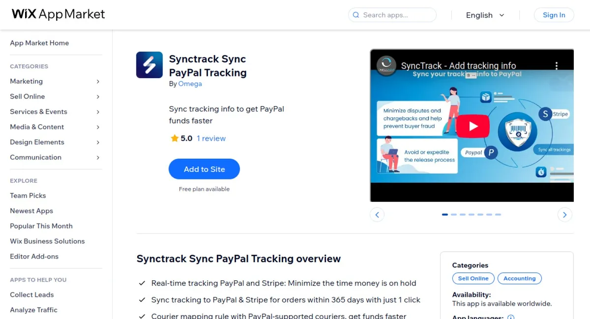 Synctrack Sync PayPal Tracking cover