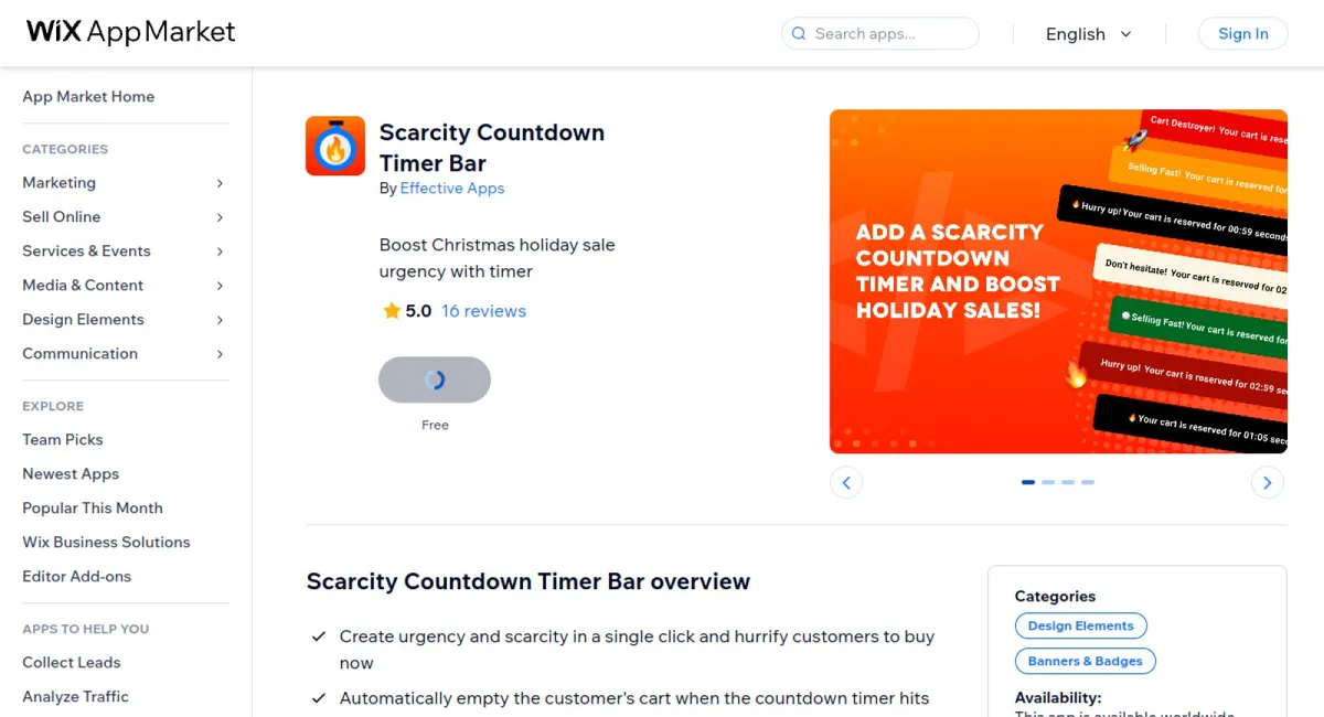 Scarcity Countdown Timer Bar cover