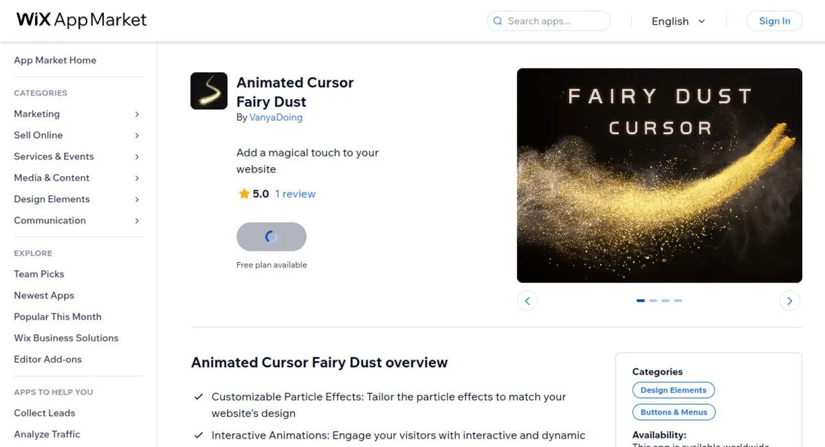 Animated Cursor Fairy Dust cover
