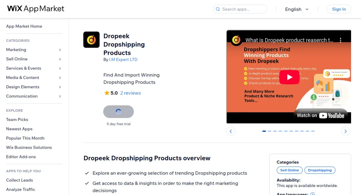 Dropeek Dropshipping Products cover