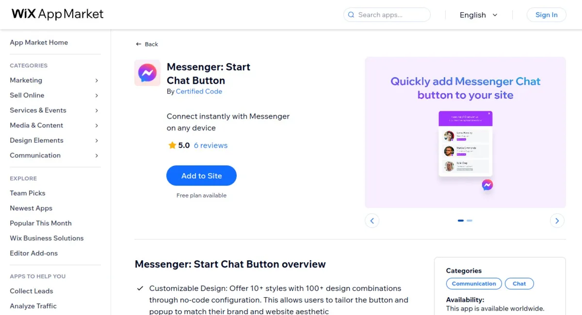 Messenger: Start Chat Button cover