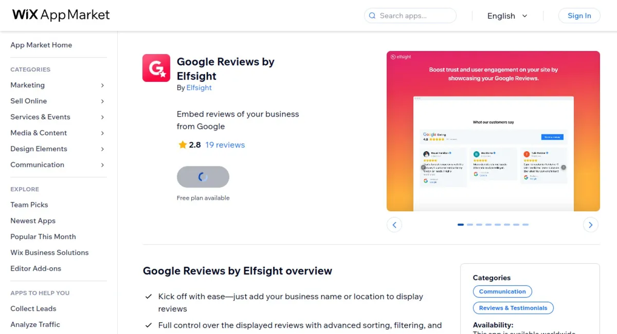 Google Reviews by Elfsight cover