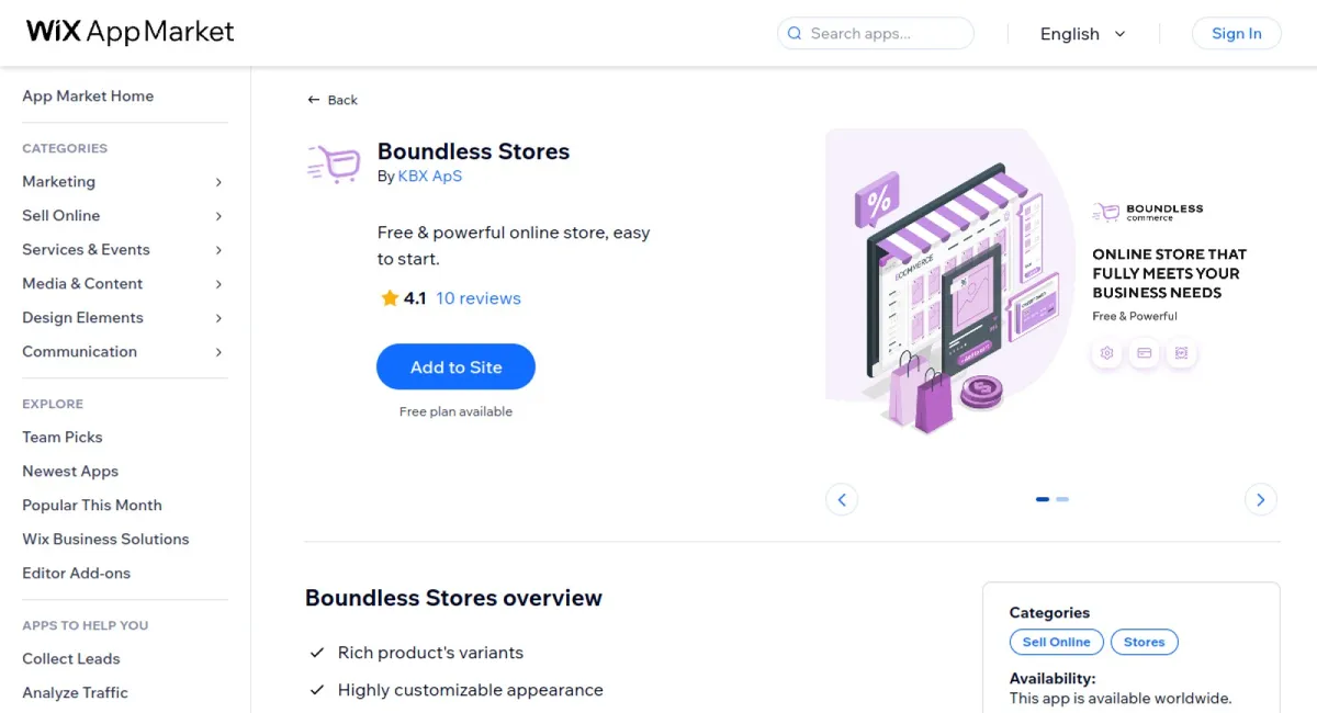 Boundless Stores cover