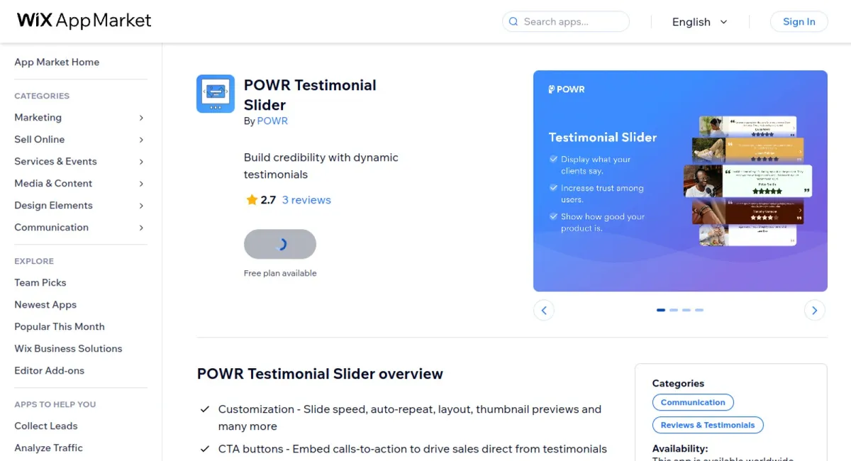 POWR Testimonial Slider cover