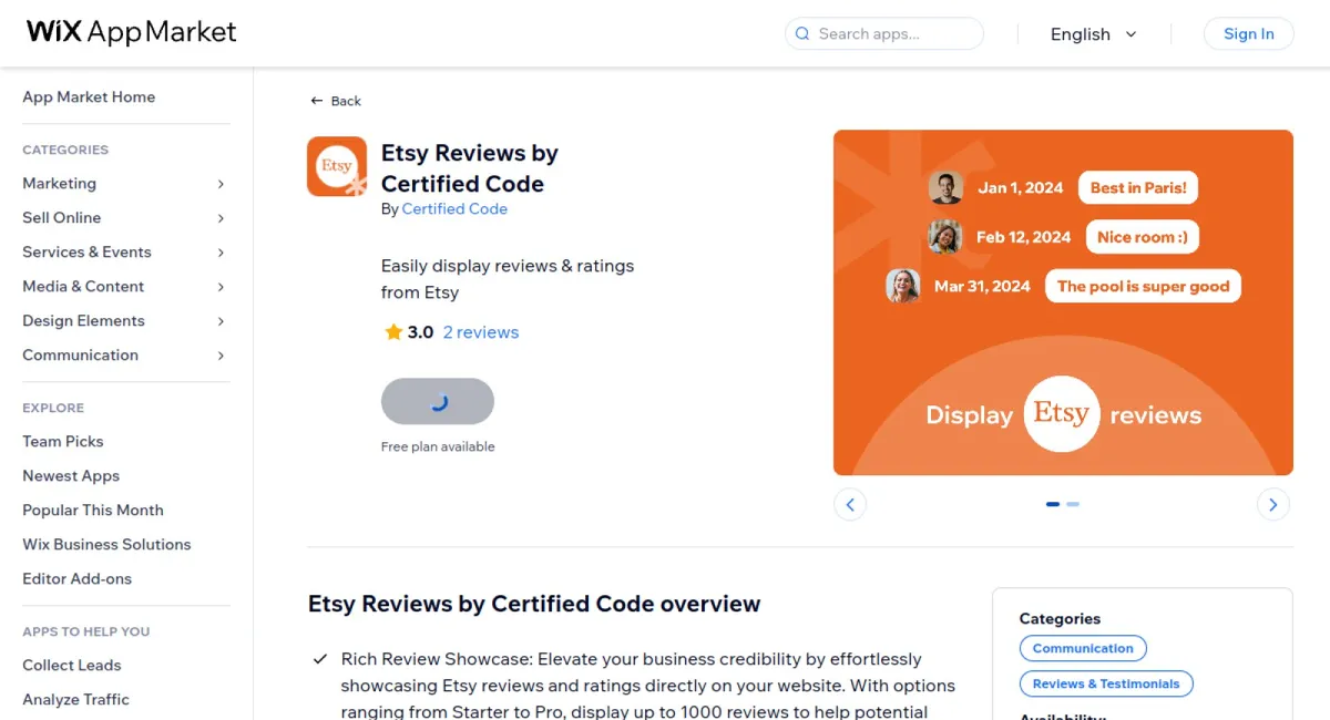 Etsy Reviews by Certified Code cover