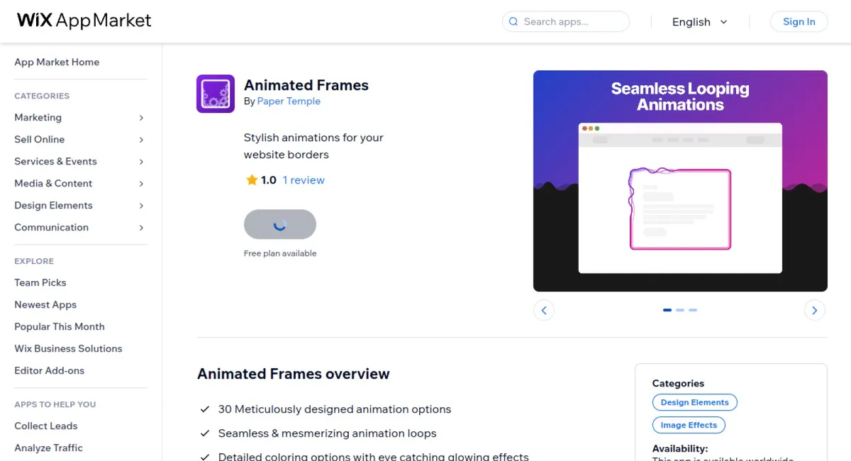 Animated Frames cover