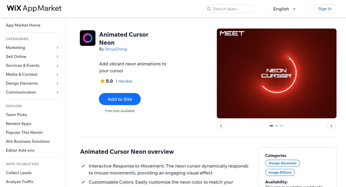 Animated Cursor Neon cover
