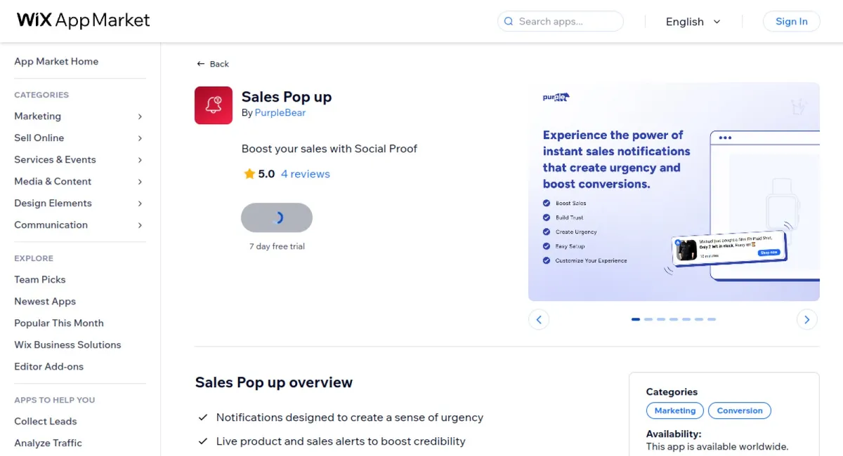 Sales Pop up cover