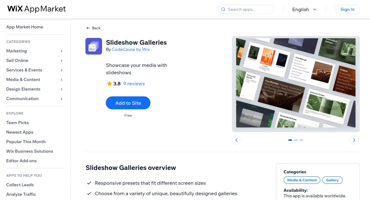 Slideshow Galleries cover