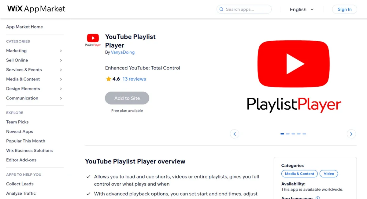 YouTube Playlist Player cover