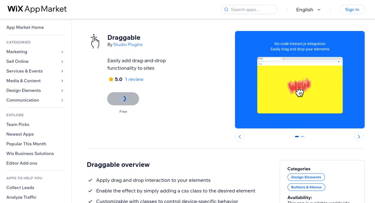 Draggable cover