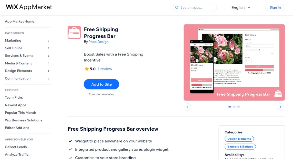 Free Shipping Progress Bar cover