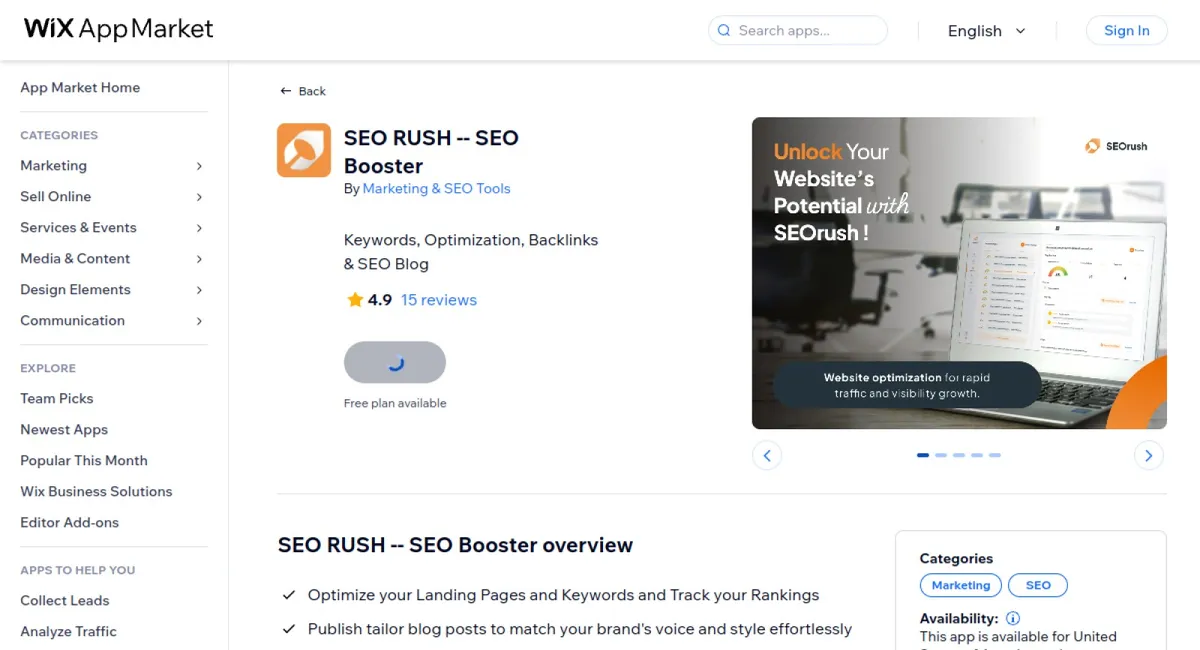 SEO RUSH -- SEO Booster cover