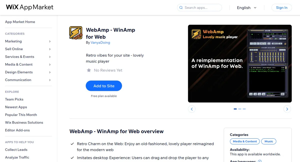 WebAmp - WinAmp for Web cover