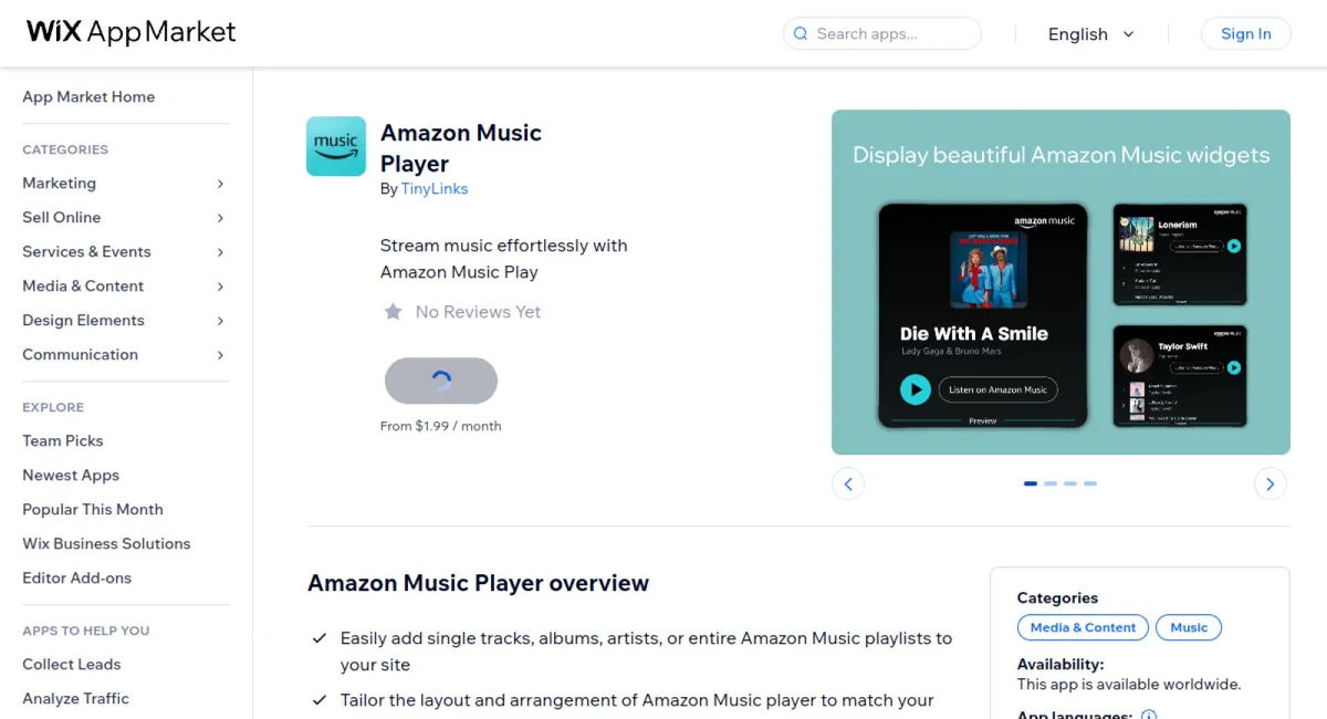 Amazon Music Player cover