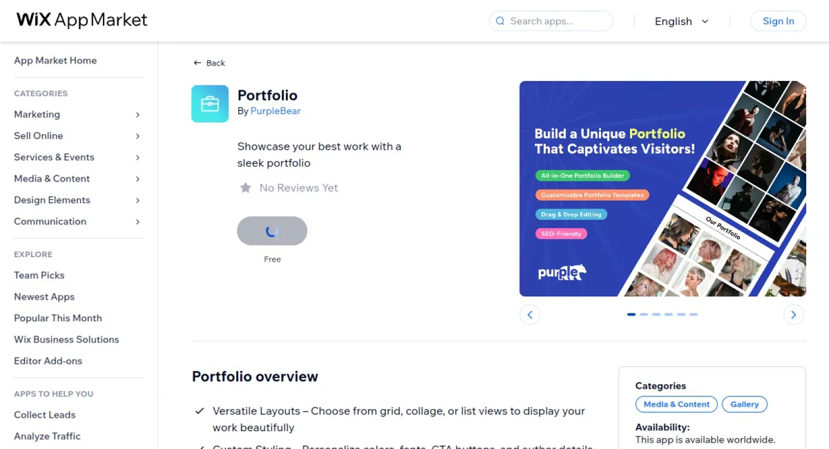 Portfolio cover