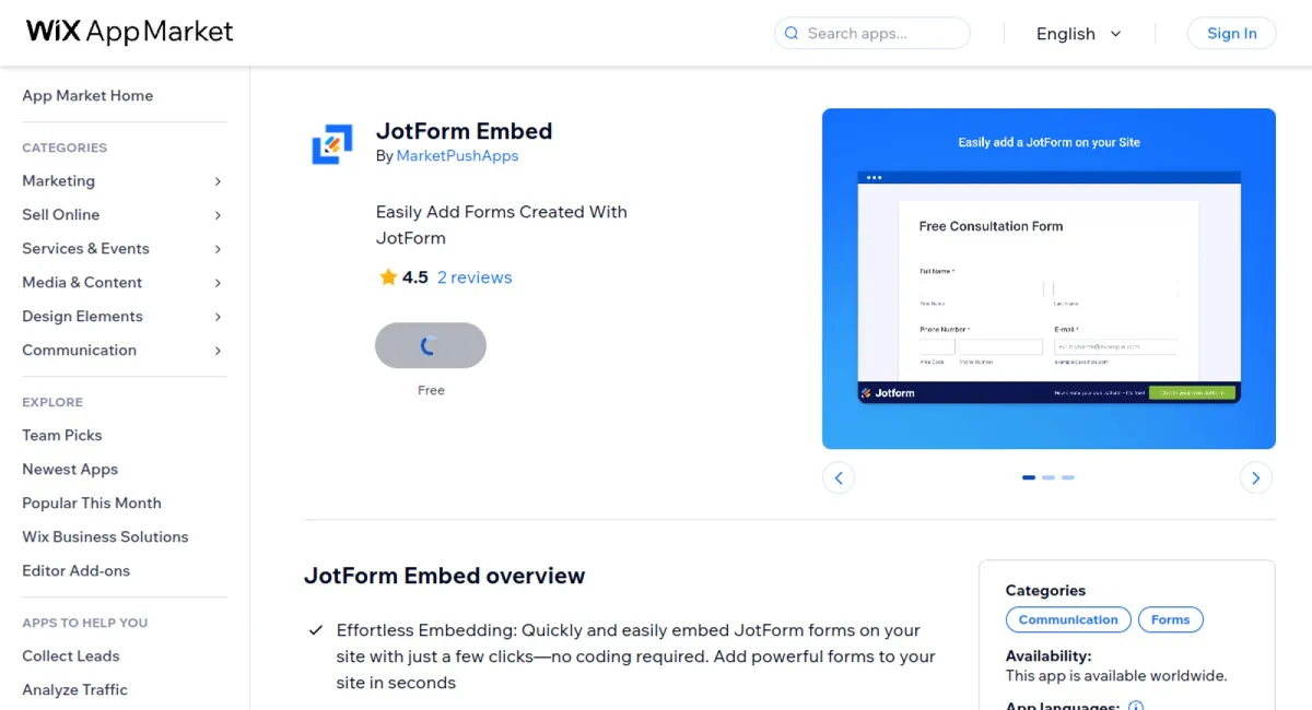 JotForm Embed cover