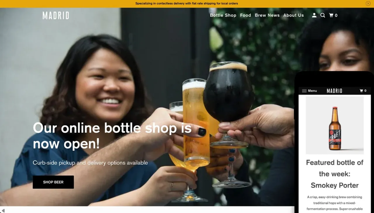 Dynamic scrolling effects ideal for storytelling-focused brands like craft breweries and wineries.