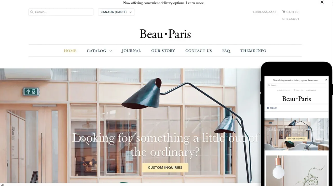 Engage B2B and B2C customers with Responsive’s flexible and mobile-first layout.