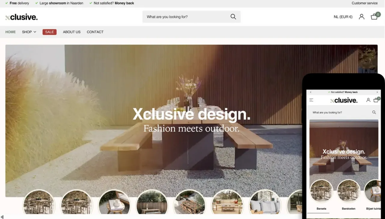Present luxury outdoor furniture and bespoke garden tools with Xclusive’s refined design.