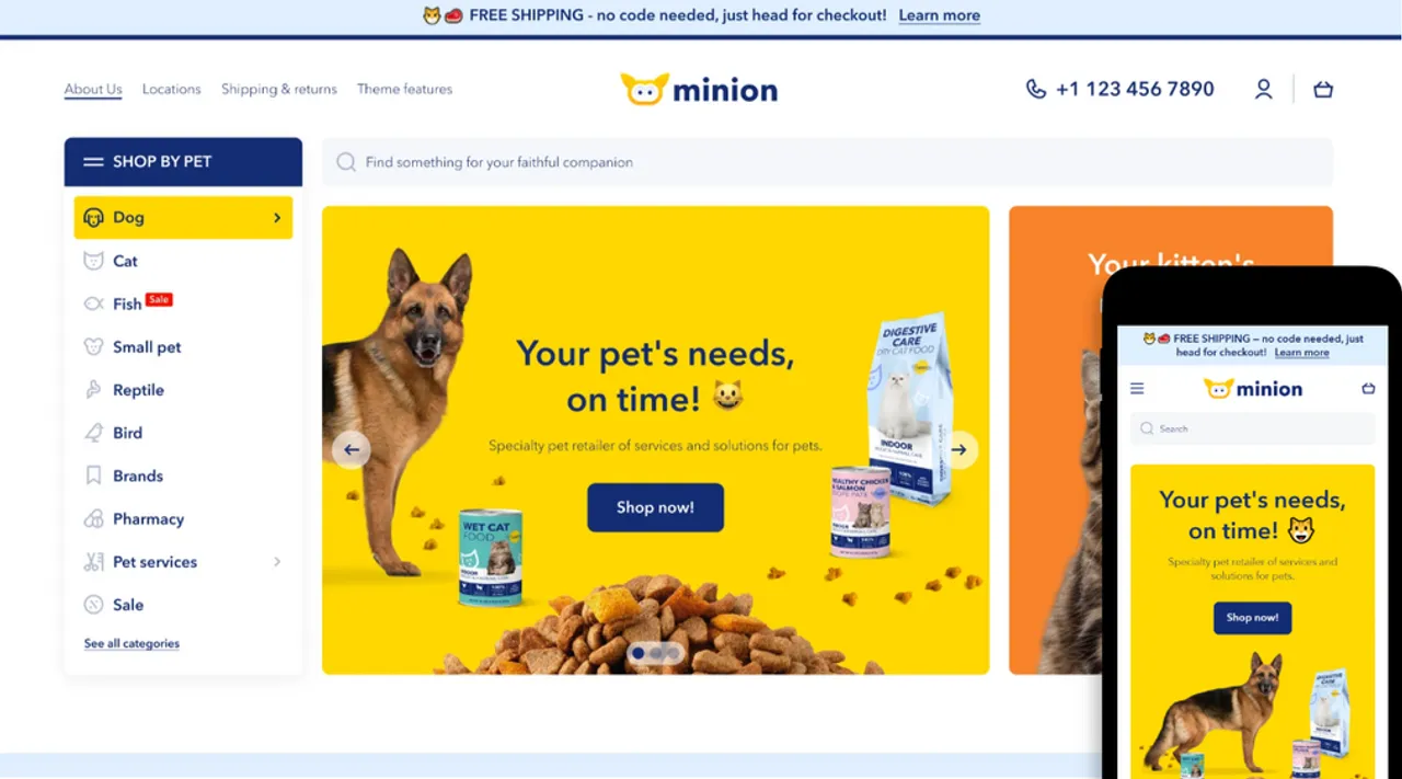 Manage large catalogs and premium pet gear with Minion’s advanced features and SEO-friendly design.