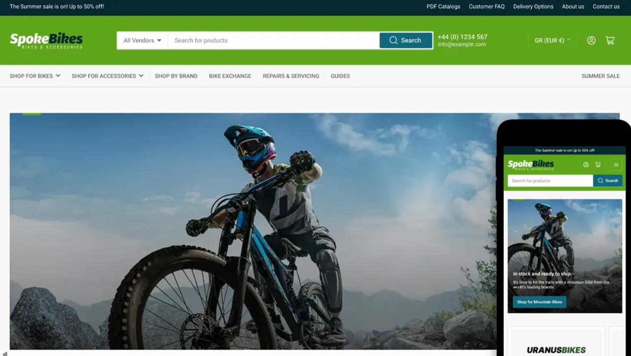 Display product specifications and comparisons for cycling and outdoor adventure gear on Athens.