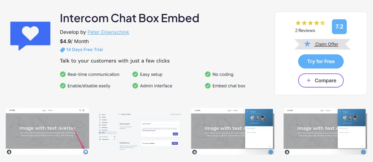 Intercom Chat Box plugin