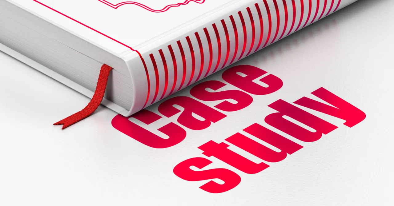 A bold visual of a "Case Study" book — representing how educational tools like skin quizzes can guide customers through the buying journey more effectively than traditional sales methods.