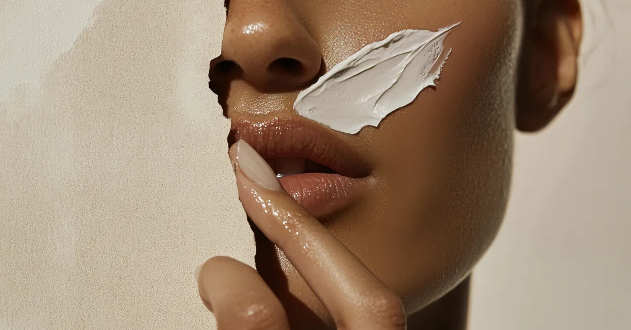 Close-up of a woman applying skincare cream, symbolizing the power of clear product recommendations to boost customer trust and satisfaction.