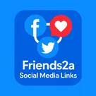 Friends2a Social Media Links logo