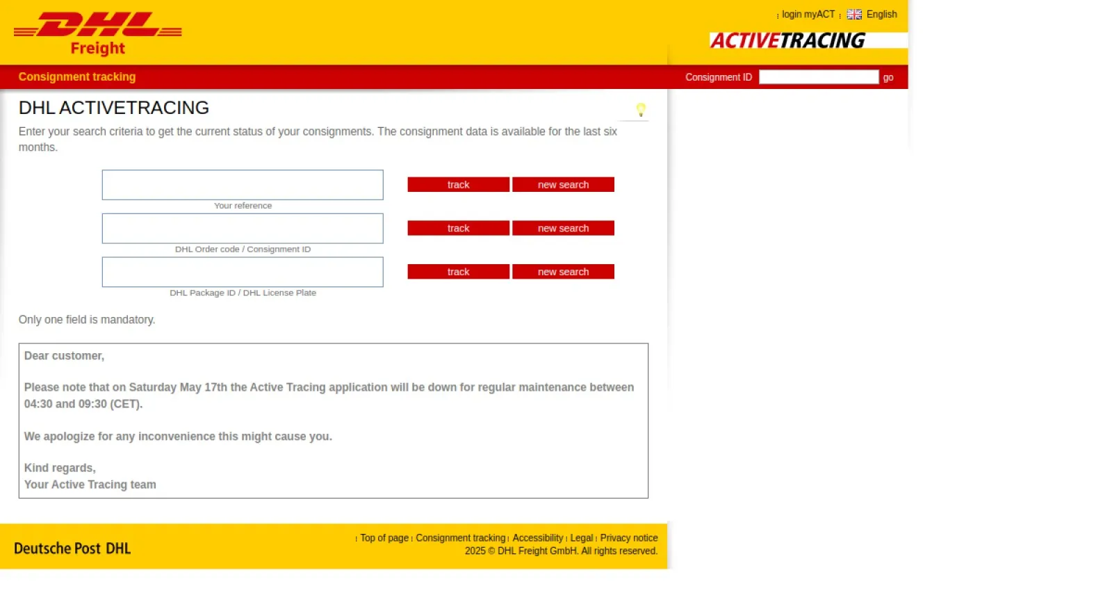 DHL ACTIVETRACING