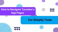 How to Navigate Taranker’s App Pages for Shopify Tools