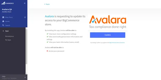 Avalara AvaTax screenshot