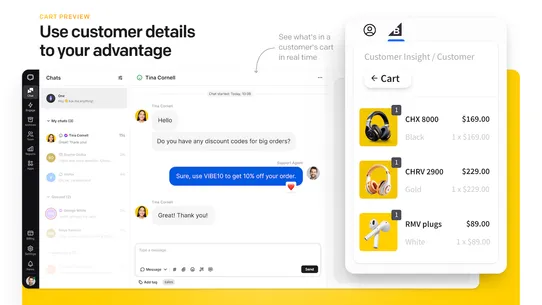 LiveChat + Customer Insight screenshot