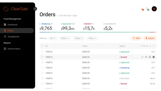 ClearSale Fraud Protection screenshot