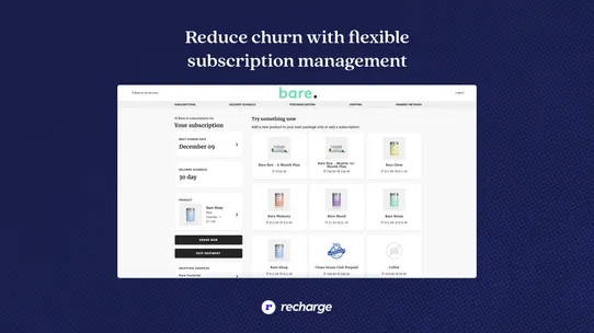 Recharge Subscriptions screenshot