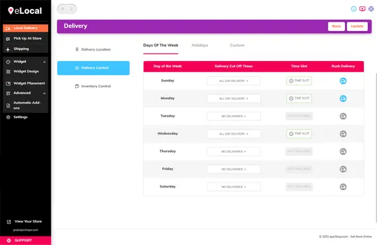 Local Delivery, Pick Up In Store & Shipping Control by eLocal screenshot