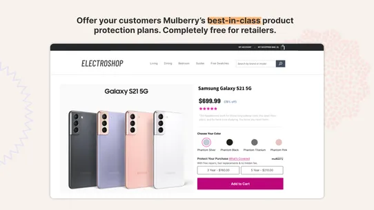 Mulberry Extended Warranty screenshot