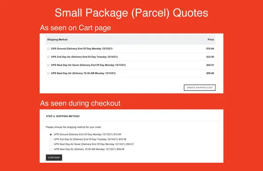 Real-time Shipping Quotes by Eniture Technology screenshot