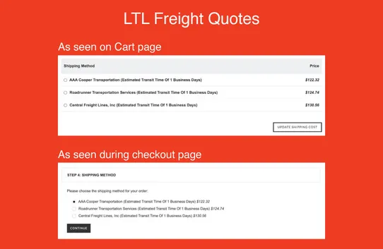 Real-time Shipping Quotes by Eniture Technology screenshot