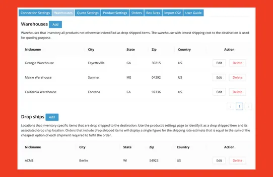 Real-time Shipping Quotes by Eniture Technology screenshot