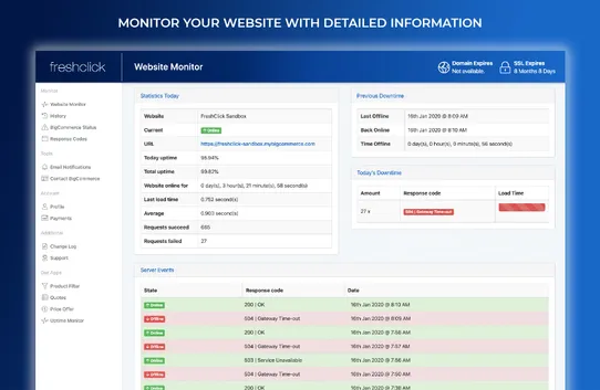 Uptime Monitor by FreshClick screenshot