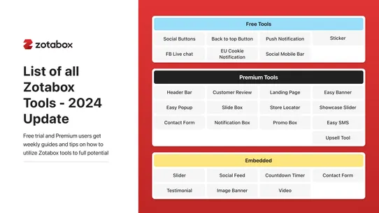 Zotabox Promotion & Conversion 20+ Tools screenshot