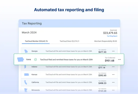 TaxCloud screenshot